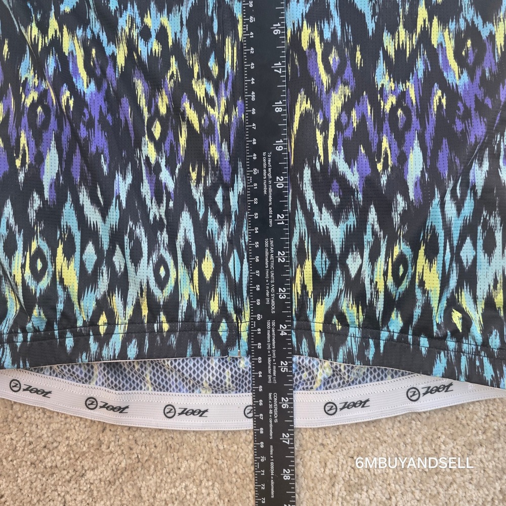 Zoot Ironman 70.3 Florida Cycling Jersey Womens XL Blue Purple Ikat FL718  NWT - Picture 8 of 13